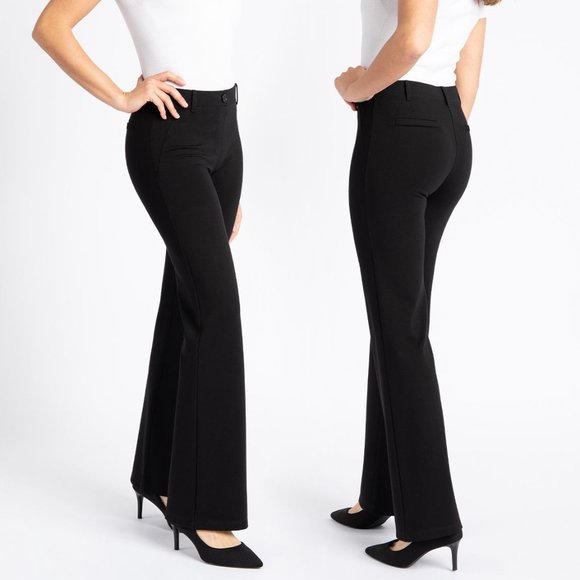 Betabrand Classic Boot Cut Dress Pant Yoga Pants Medium Short Petite - Picture 3 of 8